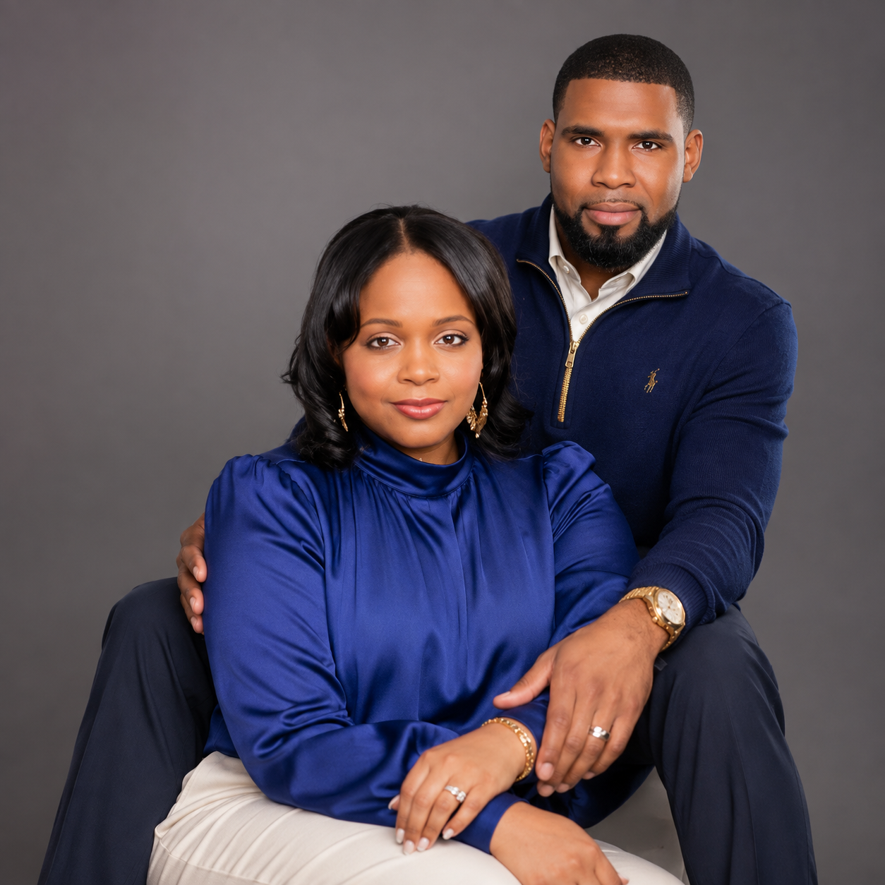 Pastor Matthew and Dormeka seated together